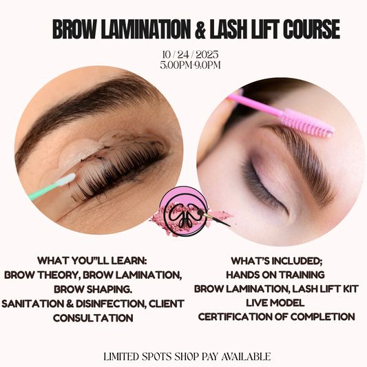(Deposit) Brow Lamination Lash lift Course
